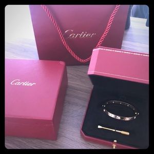 Cartier love gold bracelet with diamond